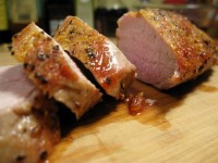 Sliced pork tenderloin