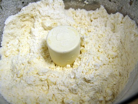pulsed-flour-and-butter Flour and fat pulsed together