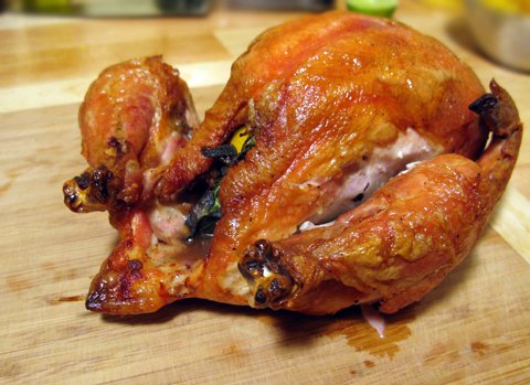 roast-chicken Roast chicken ready to be carved