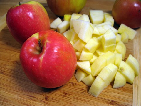 Apples ready for applesauce