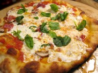 Homemade Pizza with Fresh Basil