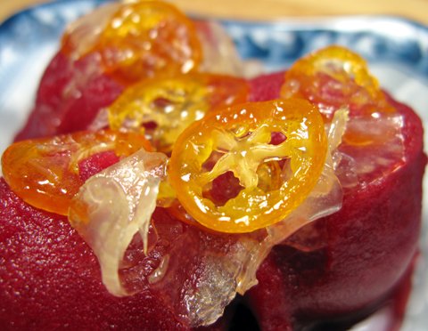 candied-kumquat Jewel-like candied kumquats and fennel make a beautiful garnish