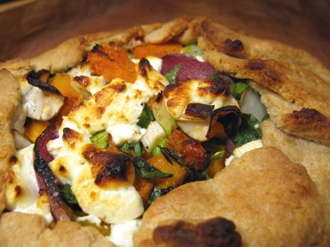 vegetable-crostata Winter Vegetable Crostata with Goat Cheese and Thyme