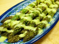 Roasted Asparagus with Ramp Aioli