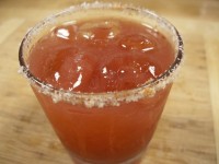 Gooseberry Margarita with Cayenne-Salted Rim