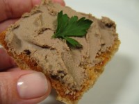 Chicken Liver Mousse on a crunchy little piece of toast